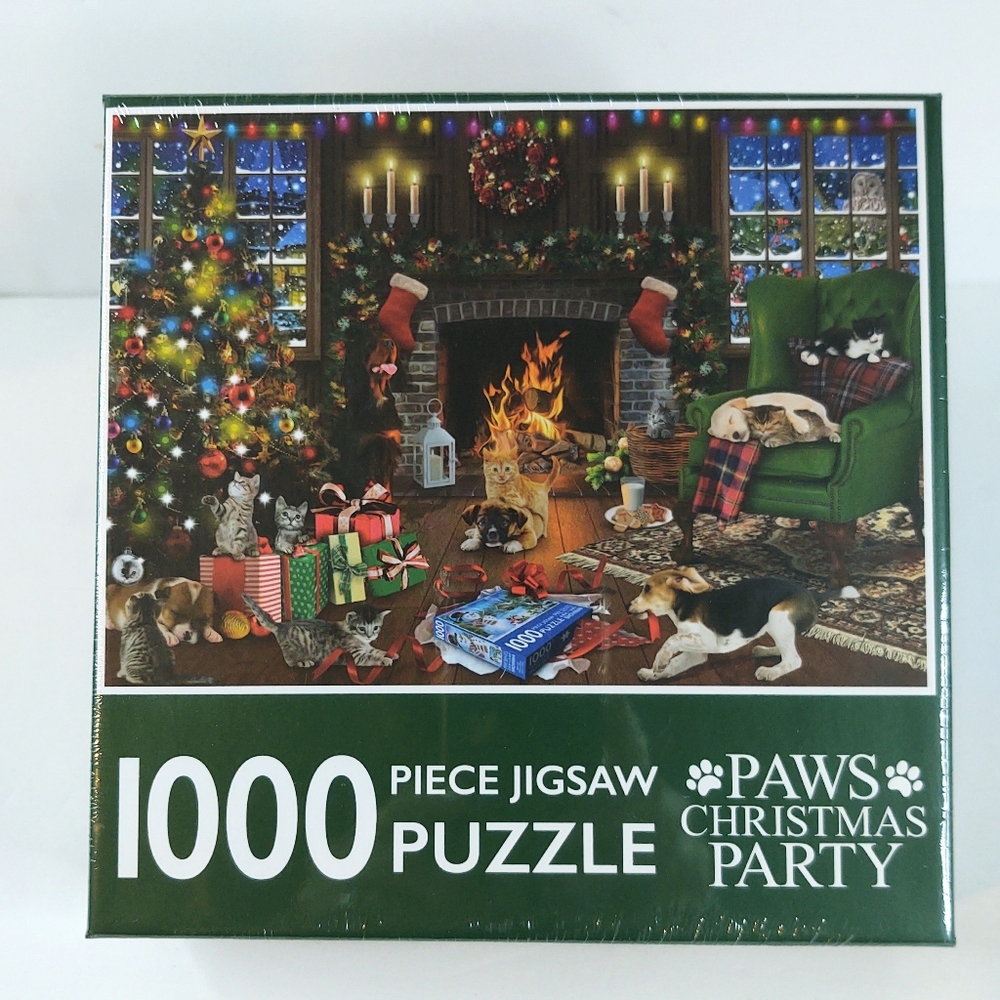 Paws Christmas Party Jigsaw Puzzle 1000 Pieces